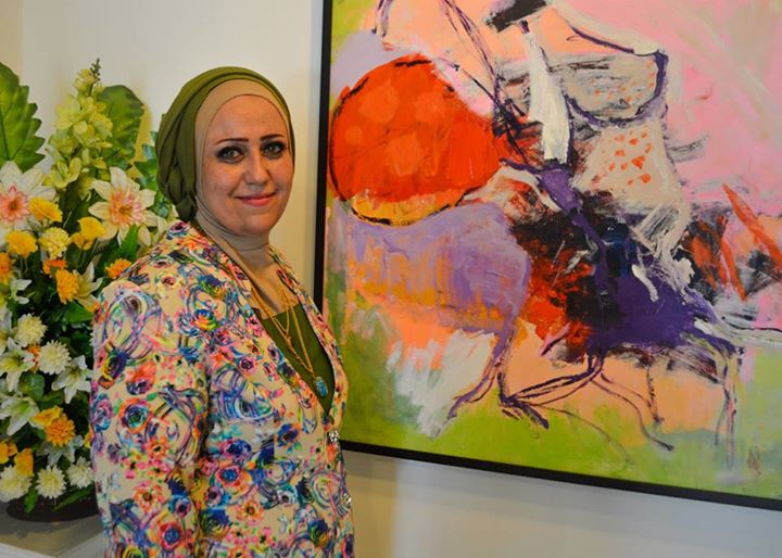 افتتاح المعرض الشخصي الاول للفنانة (( انوار الماشطة )) على قاعة الق للفنون