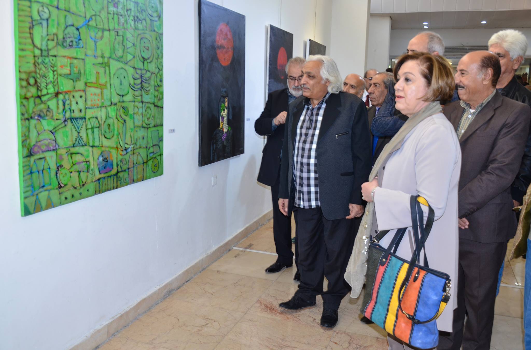 افتتاح المعرض التشكيلي المشترك لفناني بابل تحت عنوان ( فن بابلي في بغداد )