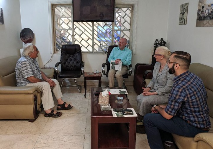 زارت مساء الخميس الموافق 12-9-2019 السيدة فكتوريا ليندسي مديرة المجلس الثقافي في سفارة المملكة المتحدة بالعراق معرض النحت العراقي